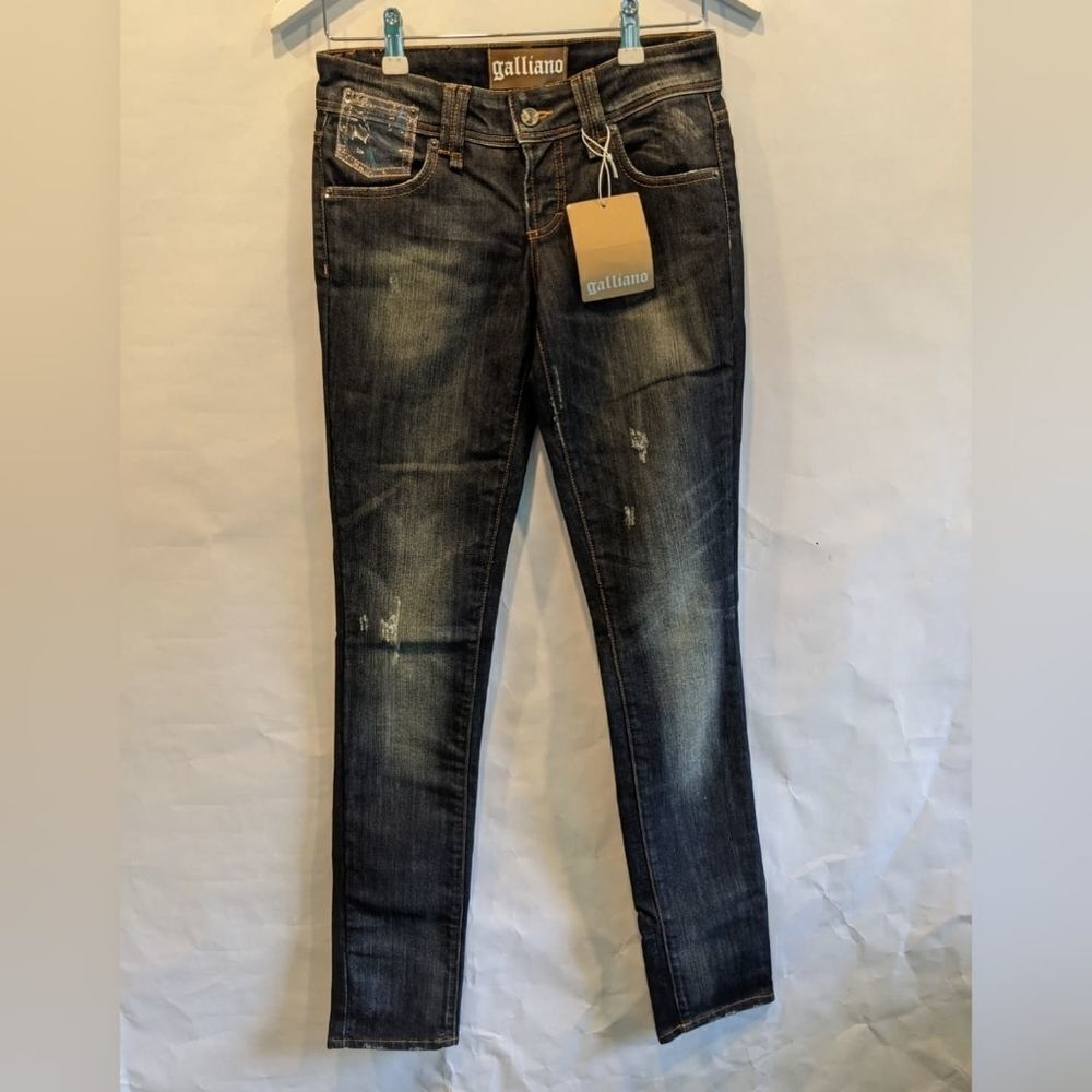 GALLIANO low rise deadstock jeans 26 BNWT